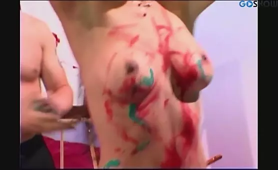 Passionate Body Painting Orgasms with Blowjobs and Tantalizing Nipples